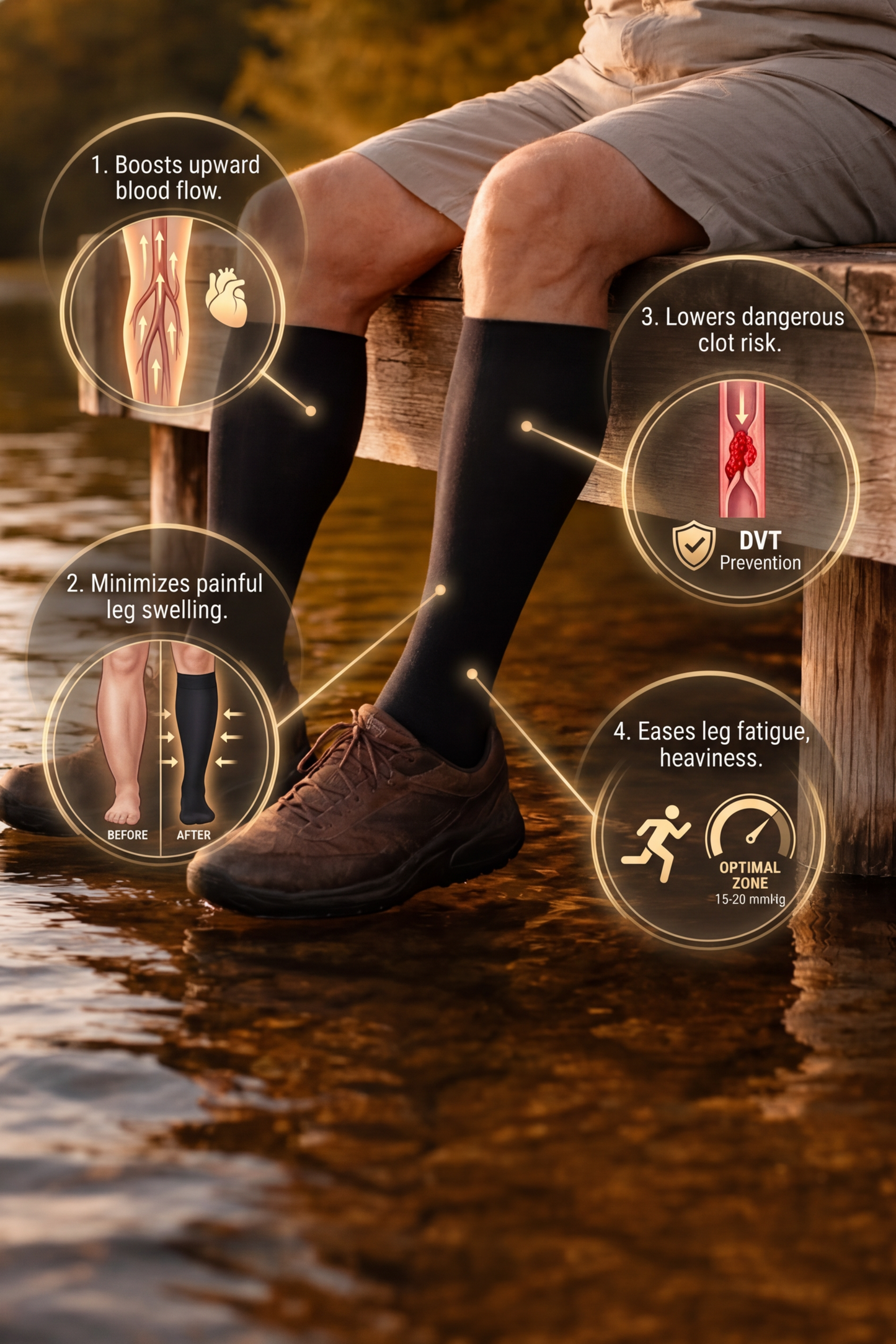 CareEase Plus-Size Graduated Compression Socks