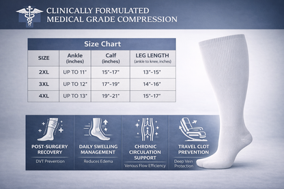 CareEase Plus-Size Graduated Compression Socks