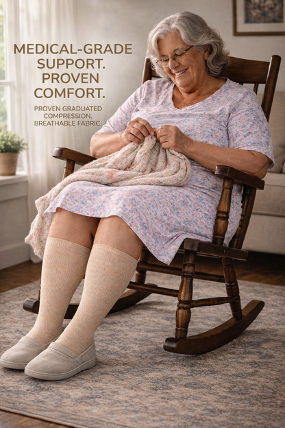 CareEase Plus-Size Graduated Compression Socks